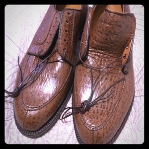 100% REAL SHARKSKIN Oxford Dress Shoes Size 9.5